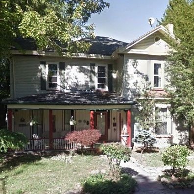 Present day photo of the former home of Sarah Sankey, Activist for Woman's Suffrage, 301 E Wallace Ave, New Castle, PA 16101