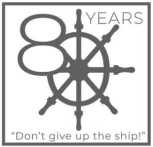 Logo for 80 years Anniversary of The Lawrence County Historical Society in Western Pennsylvania.ociety