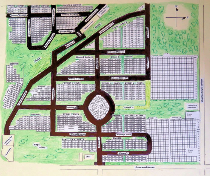 plot map of greenwood cemetery