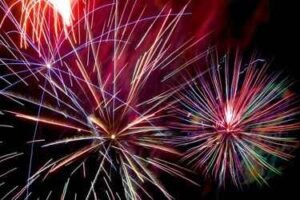 Colorful fireworks.