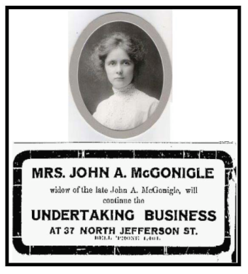 photo of elizabeth mcgonigle circa 1907. Birth name: Elizabeth May Mangan Mrs. John A. McGonigle