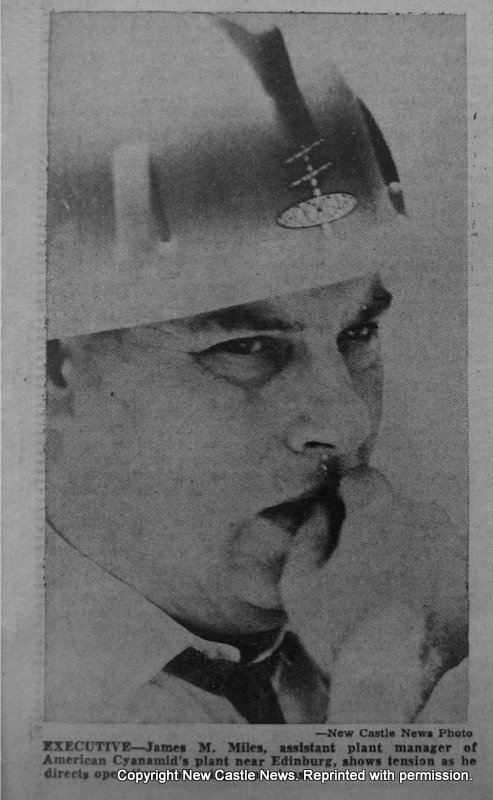 james m miles assistant plant manager shows tension in his face with hand in front of his mouth