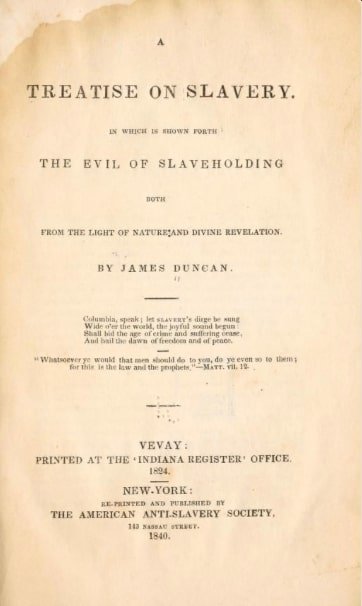 duncans treatise on slavery document