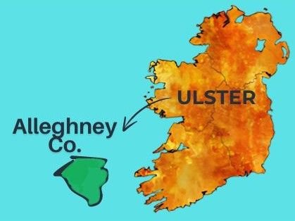map of ulster Ireland and alleghney county pennsylvania